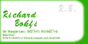 richard bokfi business card